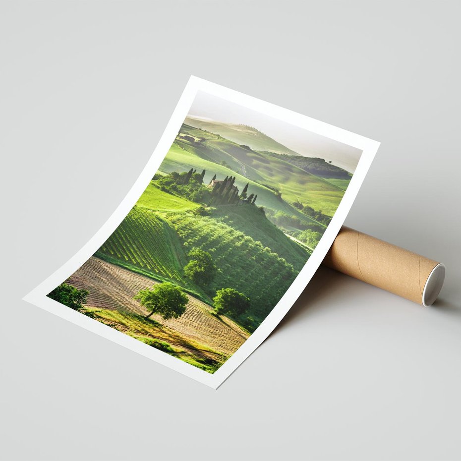 Plakat bez ramy 50x70 - Pejzaż Widoczek - widoczek, pejzaż