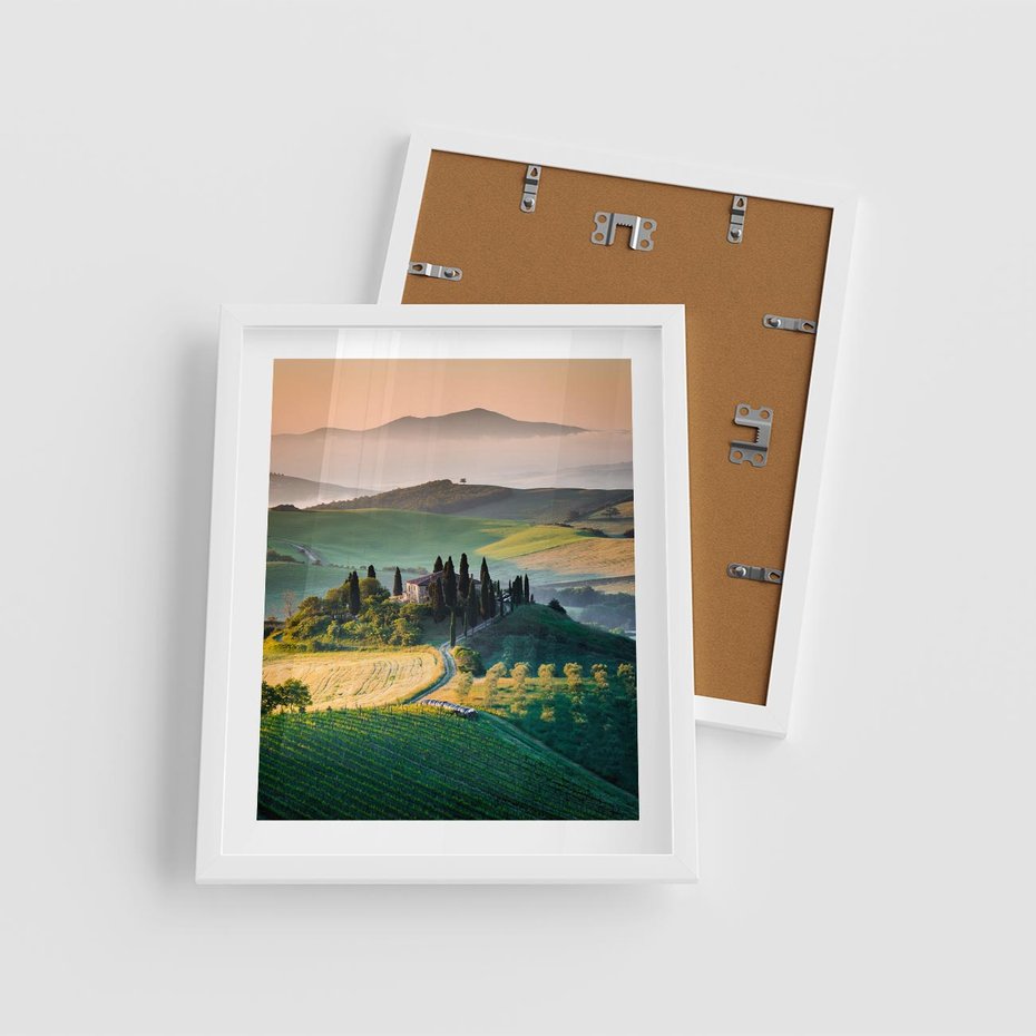 Plakat w ramie 40x50 - Perspektywa malowniczego widoku - widok, perspektywa - rama biała