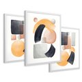 Zestaw obrazy w ramie 40x50 galeria - Abstrakcja, skandynawski, styl - rama biała
