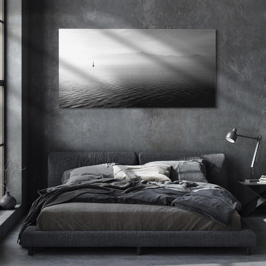 Obraz na płótnie 120x60 - Łódka na morzu - łódka, morze