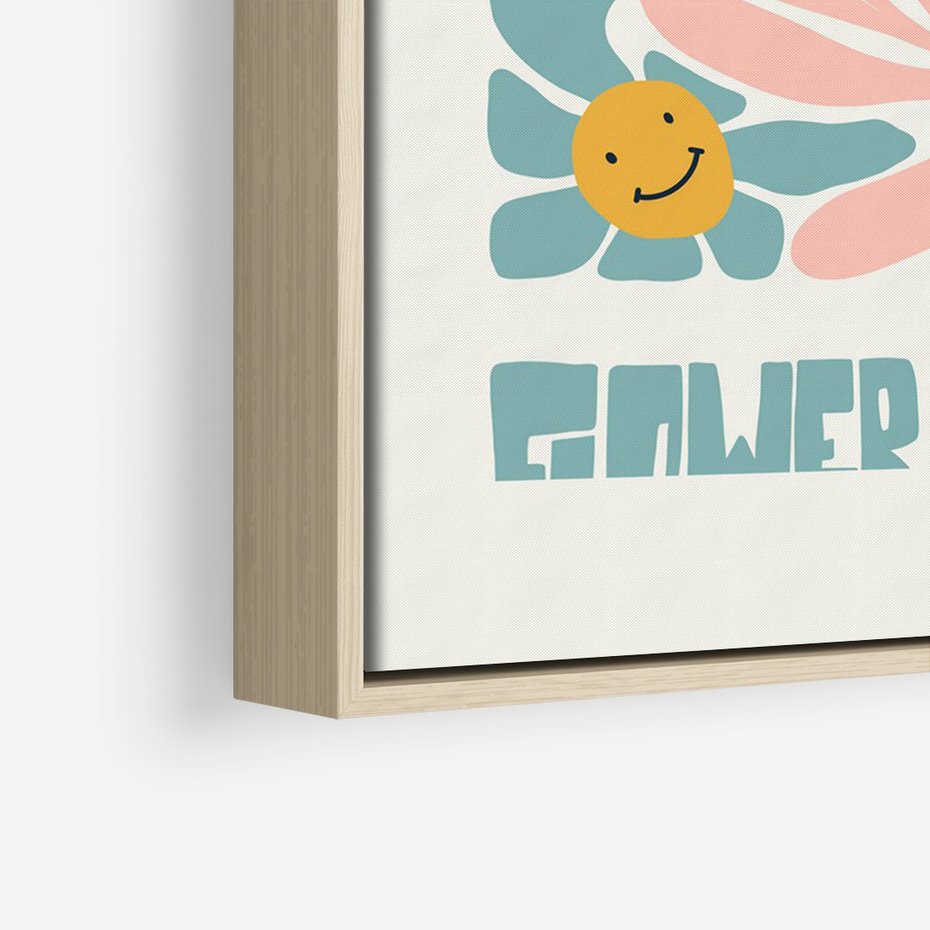 Obraz w ramie 50x70 - Harmonia płatków kwiatów - kwiatowa retro kompozycja, pastelowe kolory - rama drewno