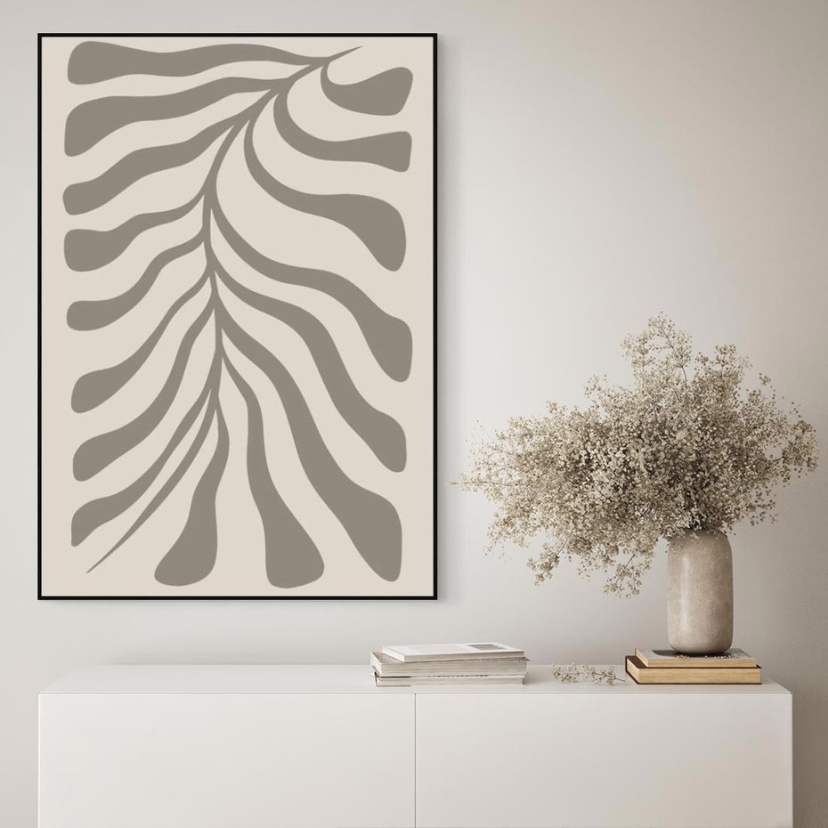 Obraz w ramie 70x100 - Zaklęte Kształty - nowoczesna sztuka, plakat modern - rama czarna