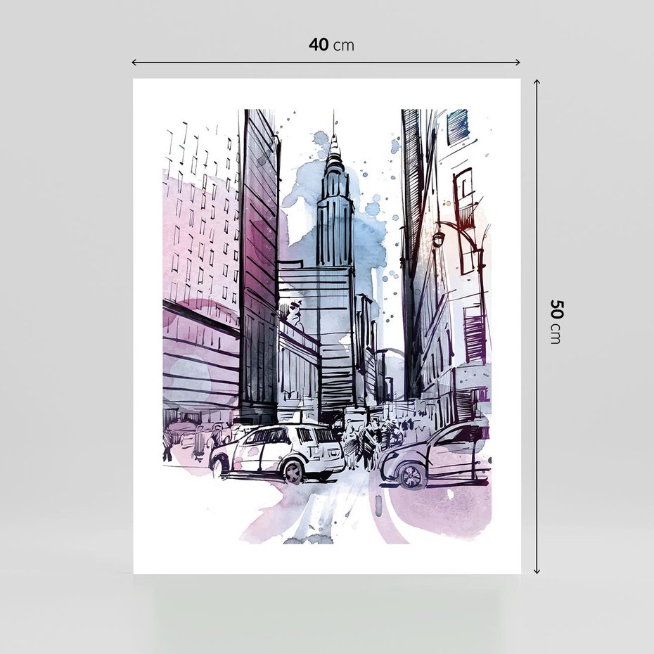 Plakat bez ramy 40x50 - Miasto ożywione pulsującym życiem - szkocja, miasto