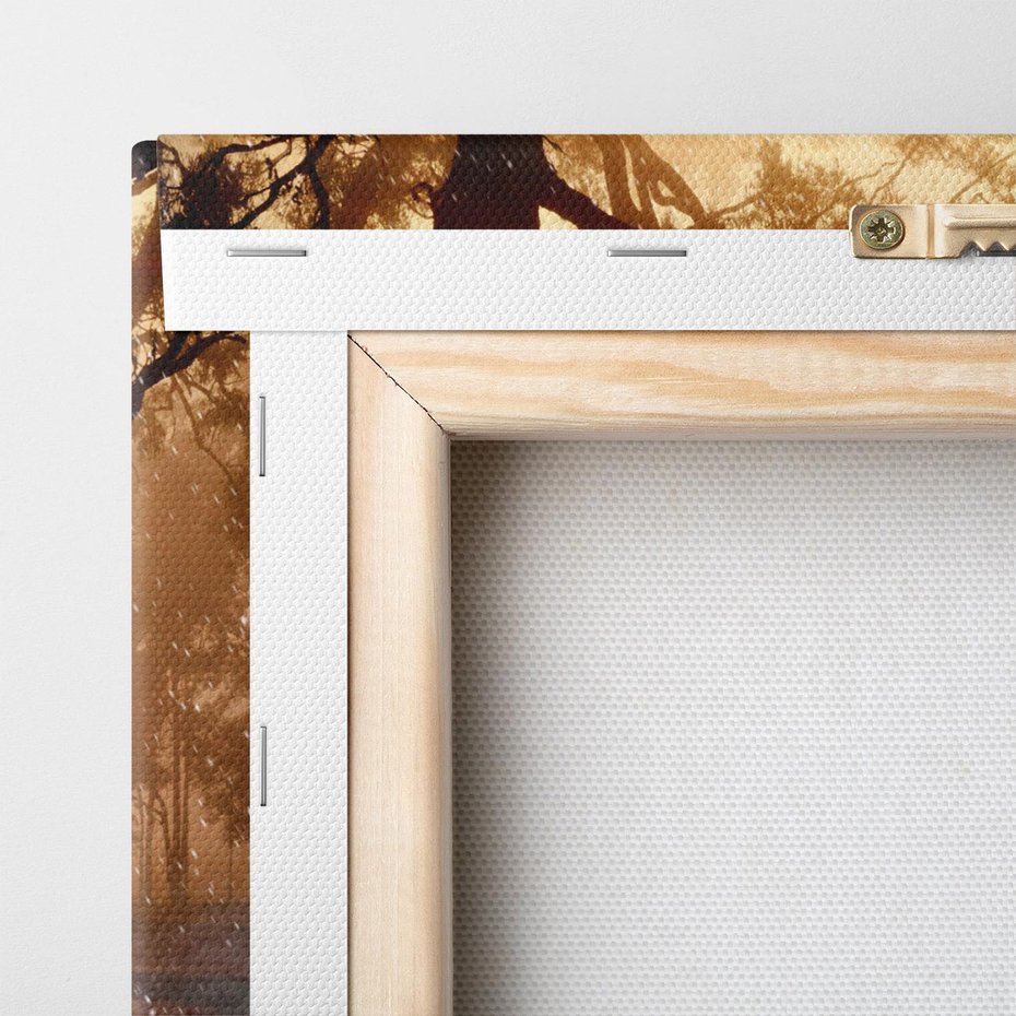 Obraz na płótnie 80x80 - Spotkanie jelena w lesie - jeleń, las