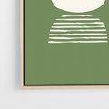 Obraz w ramie 80x120 - Migotliwe Formy - geometryczne boho kształty na brązowym, oliwkowym tle - rama drewno