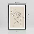 Plakat w ramie 50x70 - Bezkresny Taniec - kobieta, szkic - rama czarna