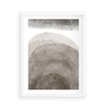 Plakat w ramie 50x70 - Przenikające Kształty - rozmyte cienie, abstrakcja - rama biała