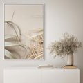 Obraz w ramie 70x100 - Boho urok suchych liści - suche, liście - rama biała