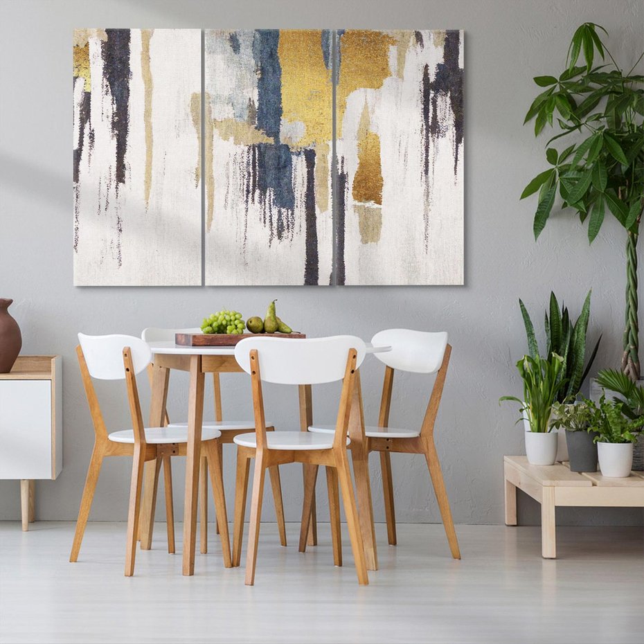 Obraz na płótnie 120x80 - Odyseja w świetle i cieniu - abstrakcja, porysowana ściana