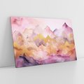Obraz na płótnie 120x80 - Pastelowe Wzgórza - pastelowe, różowe góry