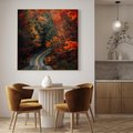 Obraz w ramie 80x80 - Jesienne Podróżowanie - fotografia, jesień - rama drewno