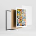 Plakat w ramie 50x70 - Rozkwitające Wzory Abstrakcji - abstrakcyjny obraz, mnogość kolorów - rama czarna