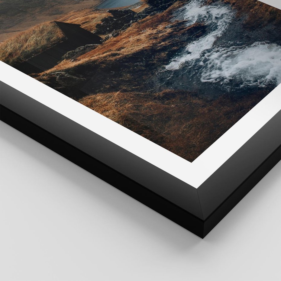 Plakat w ramie 40x50 - Spokój Natury - skandynawski, pejzaż - rama czarna