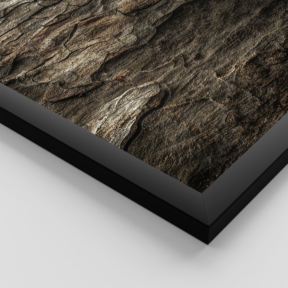 Zestaw obrazy w ramie 50x70 galeria - Sepia, domek, w, górach - rama czarna