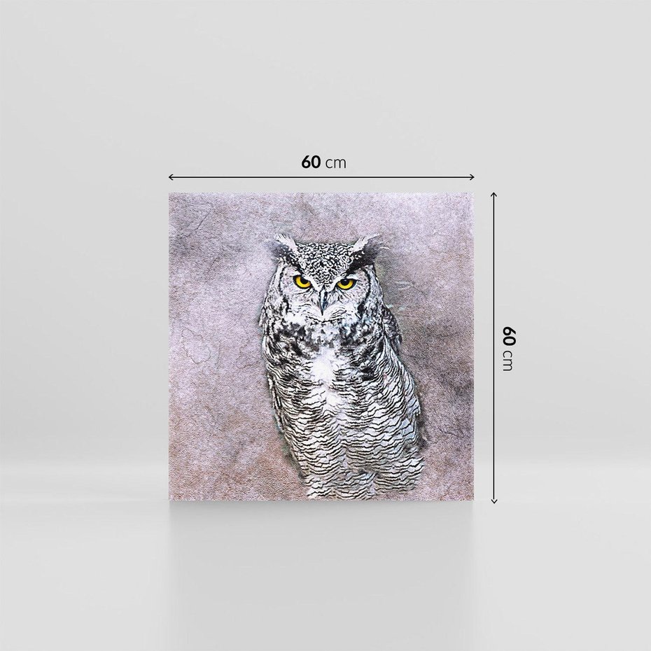 Obraz na płótnie 60x60 - Sztuka abstrakcyjna: Pies - sowa, sztuka