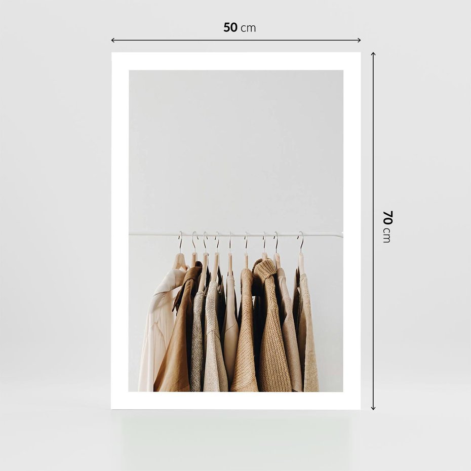 Plakat bez ramy 50x70 - Boho Elegancja - boho kobiece zdjęcie, wieszak