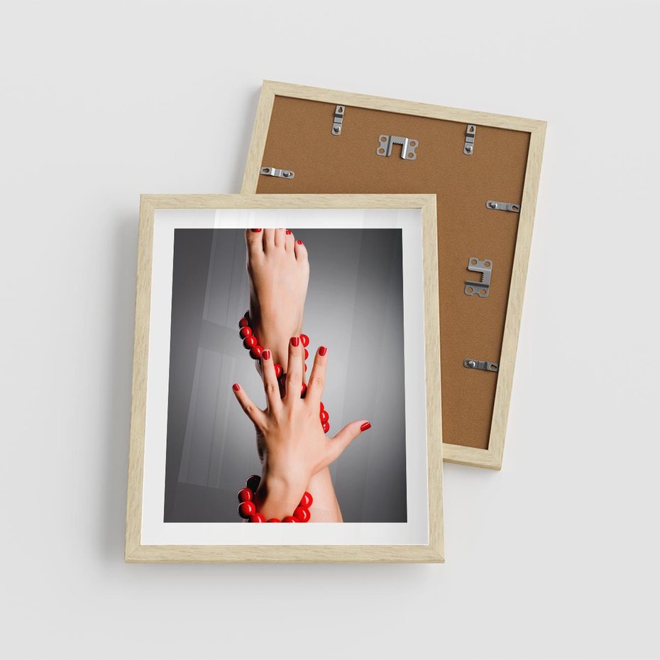 Plakat w ramie 40x50 - Manicure i Pedicure - Piękno Paznokci - manicure, pedicure - rama drewno