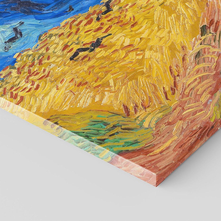 Obraz na płótnie 120x80 - "Wheatfield with Crows" (1890) Vincent van Gogh - Reprodukcja - reprodukcja, obraz na płótnie