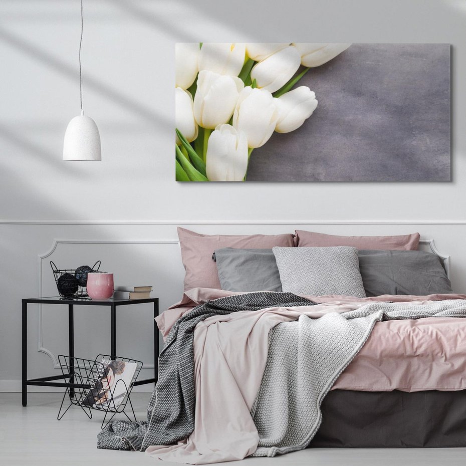 Obraz na płótnie 120x60 - Tulipanowa Kolorystyka - tulipany, kwiaty