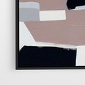 Obraz w ramie 70x50 - Wyrażona cisza abstrakcji - abstrakcyjne, nieregularne kształty - rama czarna