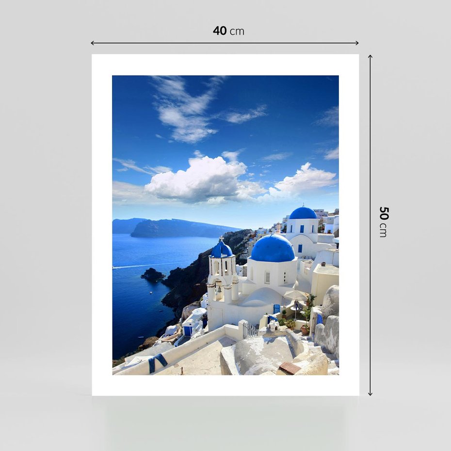Plakat bez ramy 40x50 - Magiczne Widoki - Santorini, perspektywa