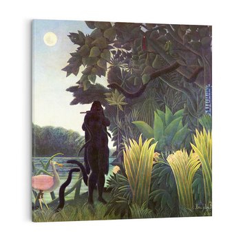Obraz na płótnie 40x40 - "The Snake Charmer" (1907) Henriego Rousseau - Reprodukcja - reprodukcja, obraz na płótnie