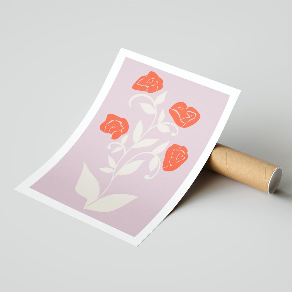 Plakat bez ramy 40x50 - Migotliwe Widzenie Kwiatów - nowoczesny plakat, roślinne motywy