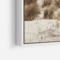 Obraz w ramie 50x70 - Nadmorskie Wydmy - fotografia, kolory sepii - rama biała