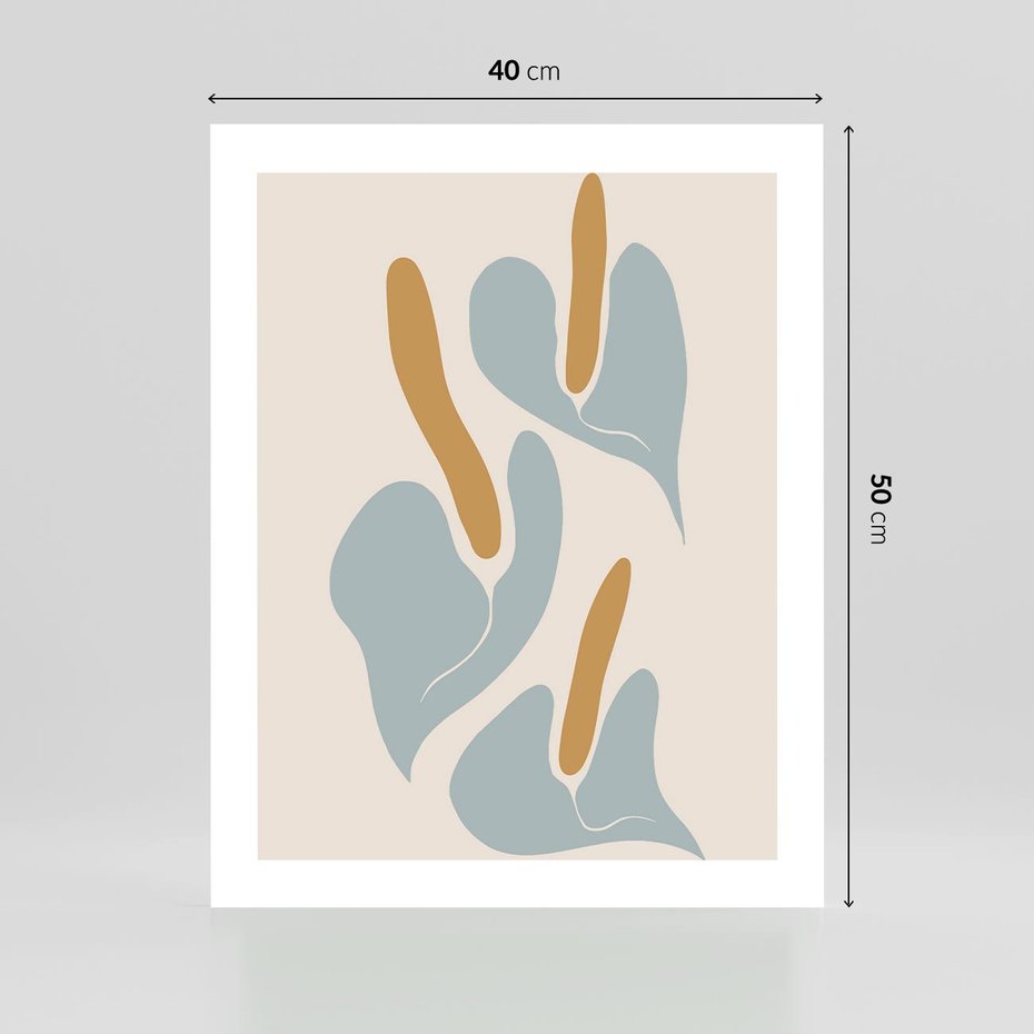 Plakat bez ramy 40x50 - Kwiaty Pasteli - kwiaty, nowoczesne i minimalistyczne