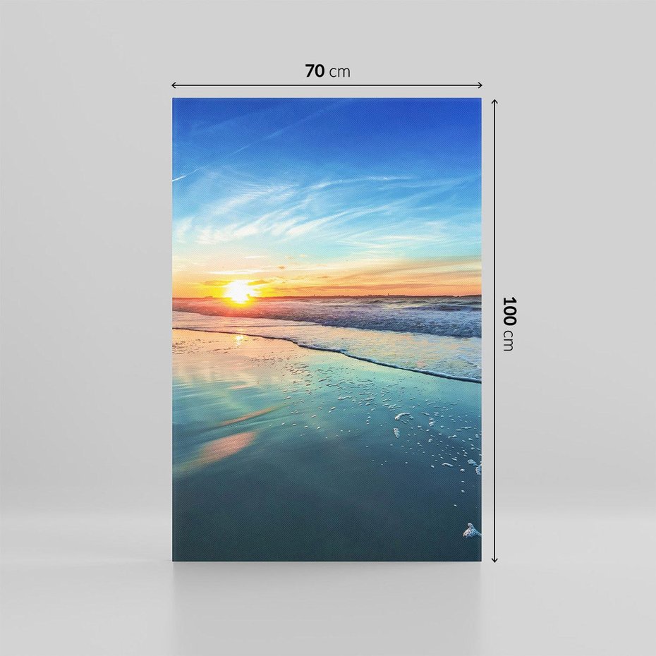 Obraz na płótnie 70x100 - spotkanie przy horyzoncie - morze, plaża