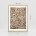 Plakat w ramie 30x40 - Mur z cegieł - surowa elegancja - mur, cegły - rama drewno