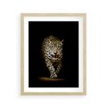 Plakat w ramie 40x50 - Elegancja lamparta - lampart, pantera - rama drewno