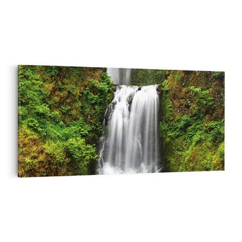 Obraz na płótnie 120x60 - Siła i Urok Natury - wodospad, las