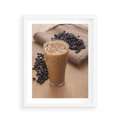 Plakat w ramie 40x50 - Kawa ice coffee: orzeźwiający napój - kawa, ice - rama biała