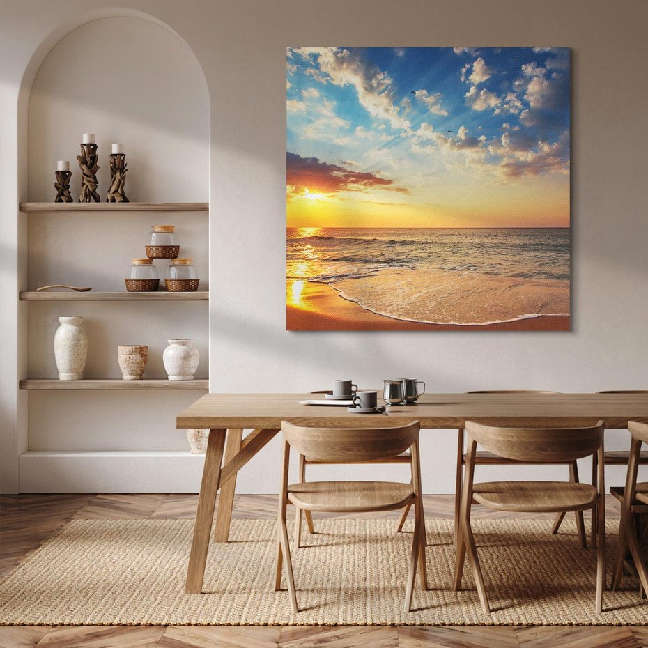 Obraz na płótnie 40x40 - Relaksacyjne SPA: Kamienie i bambus - SPA, kamienie