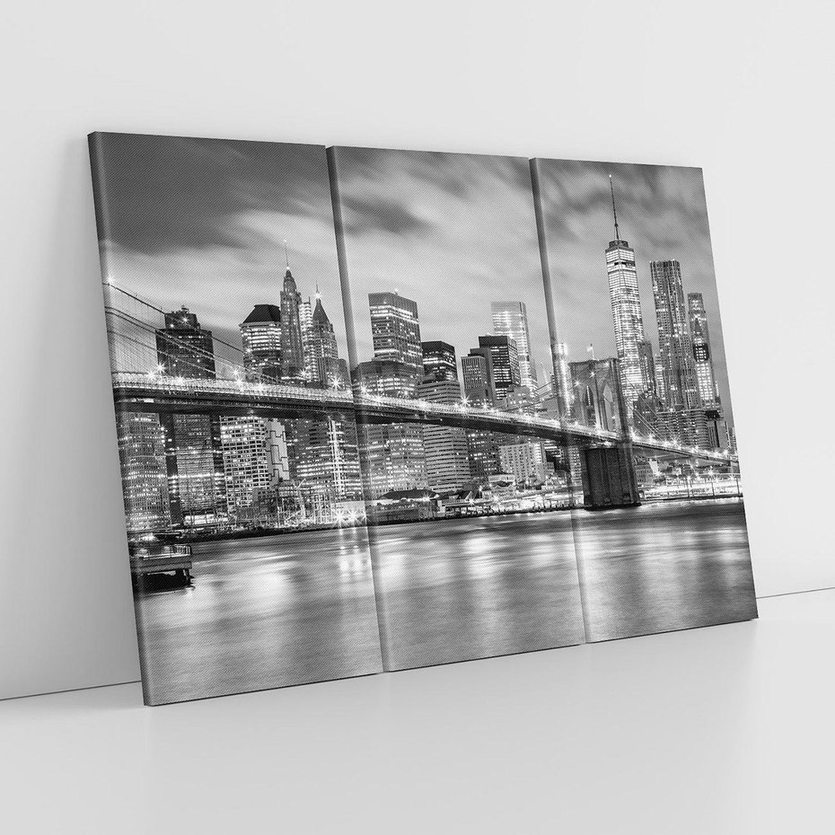Obraz na płótnie 120x80 - połączenie ikonicznego miasta - most, Nowy Jork