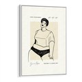 Obraz w ramie 70x100 - Elegancja Kobiecej Formy - nowoczesna sztuka kobieca, plakat - rama biała