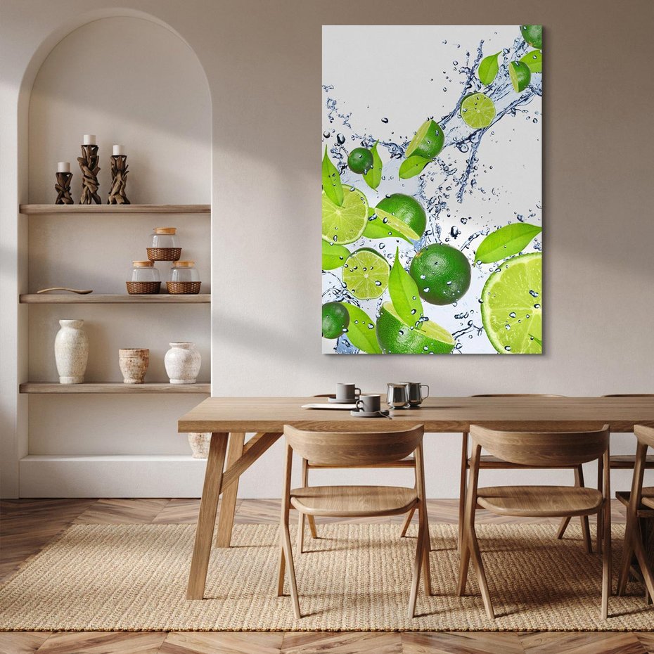 Obraz na płótnie 80x120 - Cytrusowa Świeżość - limonki, cytryny