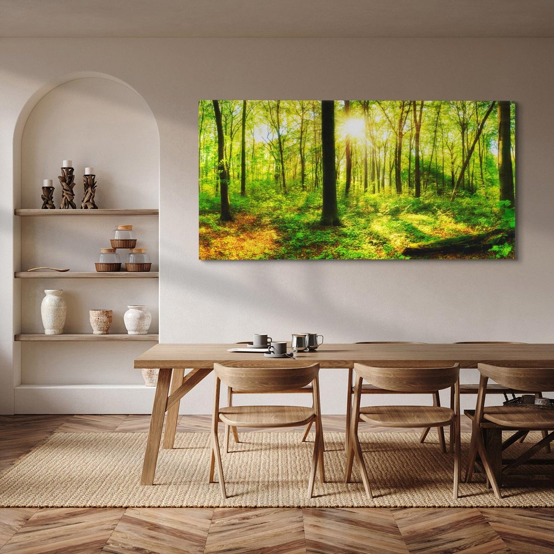 Obraz na płótnie 120x60 - Mistyfikujący las - las, drzewa