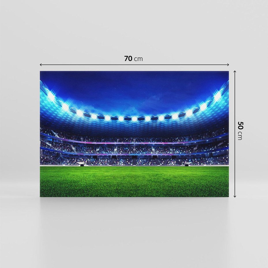 Obraz na płótnie 70x50 - Energia na stadionie - piłka, nożna