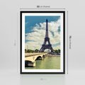 Plakat w ramie 50x70 - Wieża Eiffla - Ikona Paryża - wieża, Eiffla - rama czarna