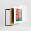 Plakat w ramie 30x40 - Energiczne Opowieści - kwiaty, sztuka nowoczesna - rama czarna