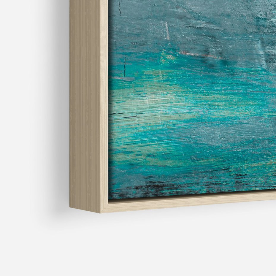 Obraz w ramie 80x120 - Odbicie utraconych barw - abstrakcja, niepokój - rama drewno