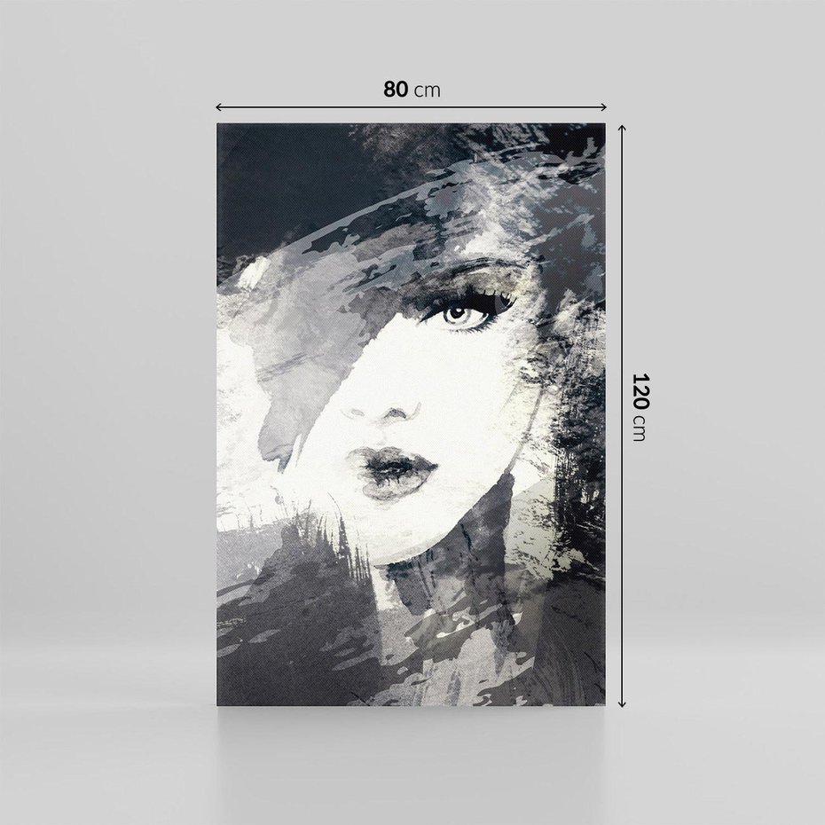 Obraz na płótnie 80x120 - Abstrakcyjna wizja kobiety - abstrakcja, kobieta