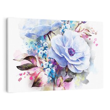 Obraz na płótnie 70x50 - Kolorowa Ekspresja - kwiaty, graficzne