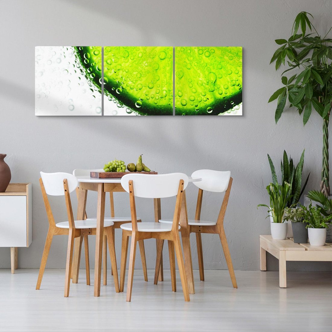 Obraz na płótnie 150x50 - Świeżość i kwasowość limonki - limnka, owoce