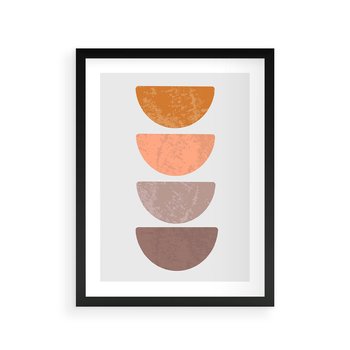 Plakat w ramie 30x40 - Minimalizm i Geometria - minimalistyczny obraz, mid-century styl - rama czarna