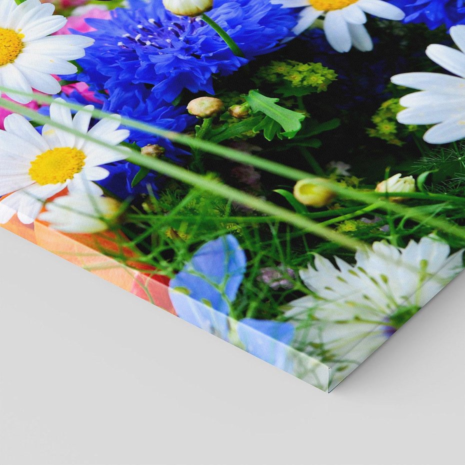 Obraz na płótnie 50x70 - Kwiatowy Taniec - motyl, kwiaty