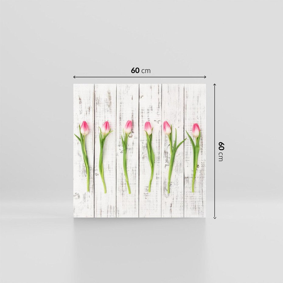 Obraz na płótnie 60x60 - Kwintesencja Piękna - kwiaty, tulipany