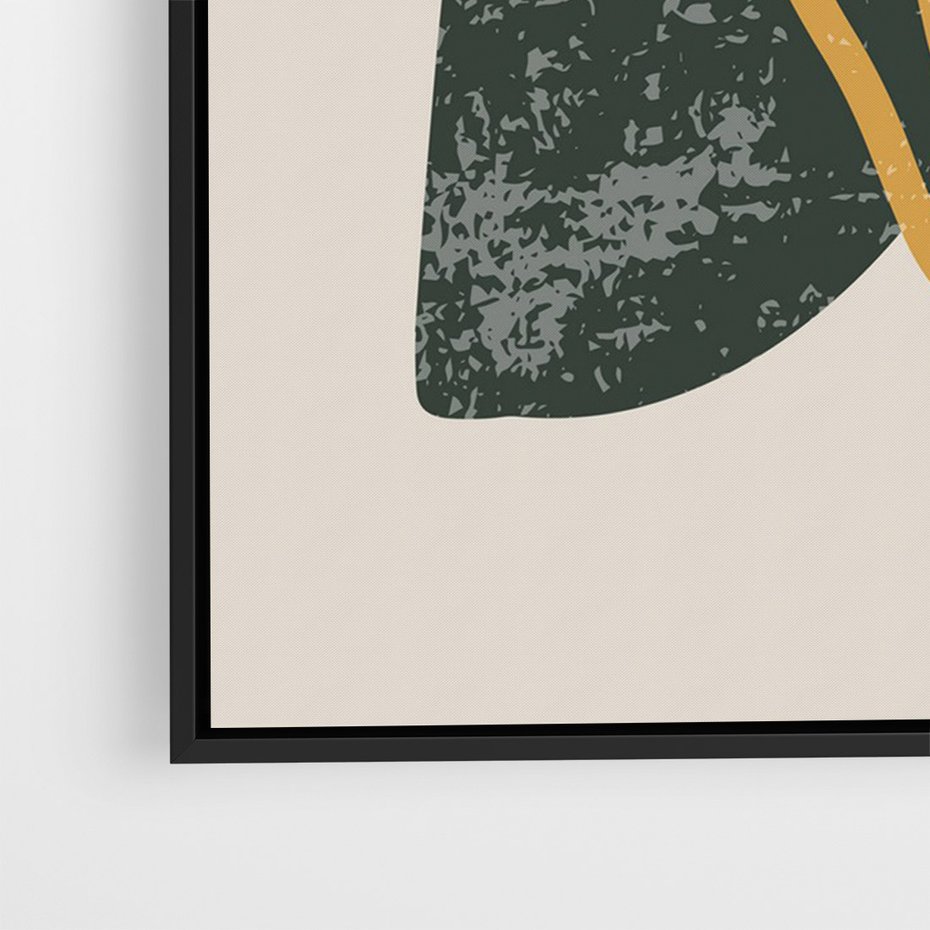 Obraz w ramie 70x100 - Nowoczesne Dialogi Materii - nowoczesny plakat, abstrakcyjne kształty - rama czarna